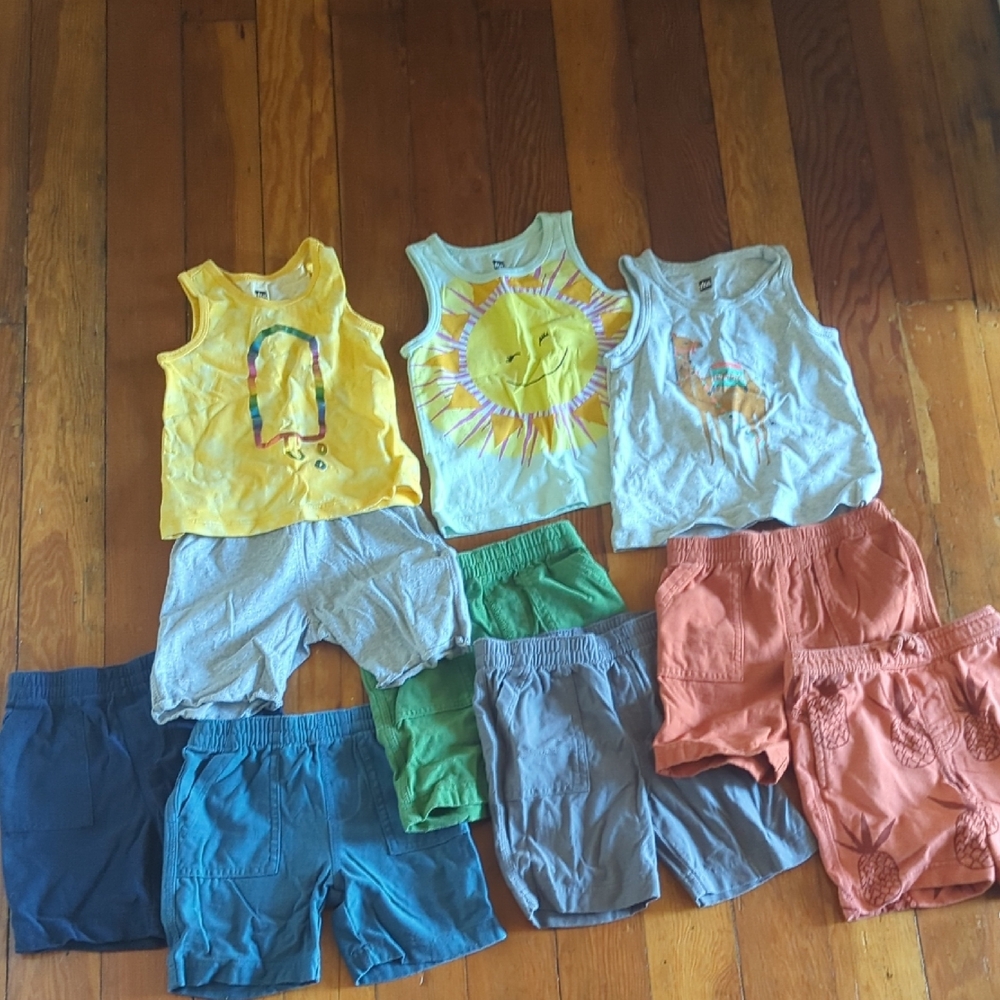 Colorful Kids' Tank Tops and Shorts Set